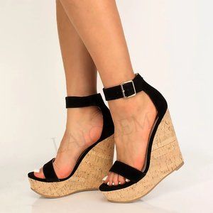 Wedge Platform Strappy Sandals (8 US) [UsedOnce]